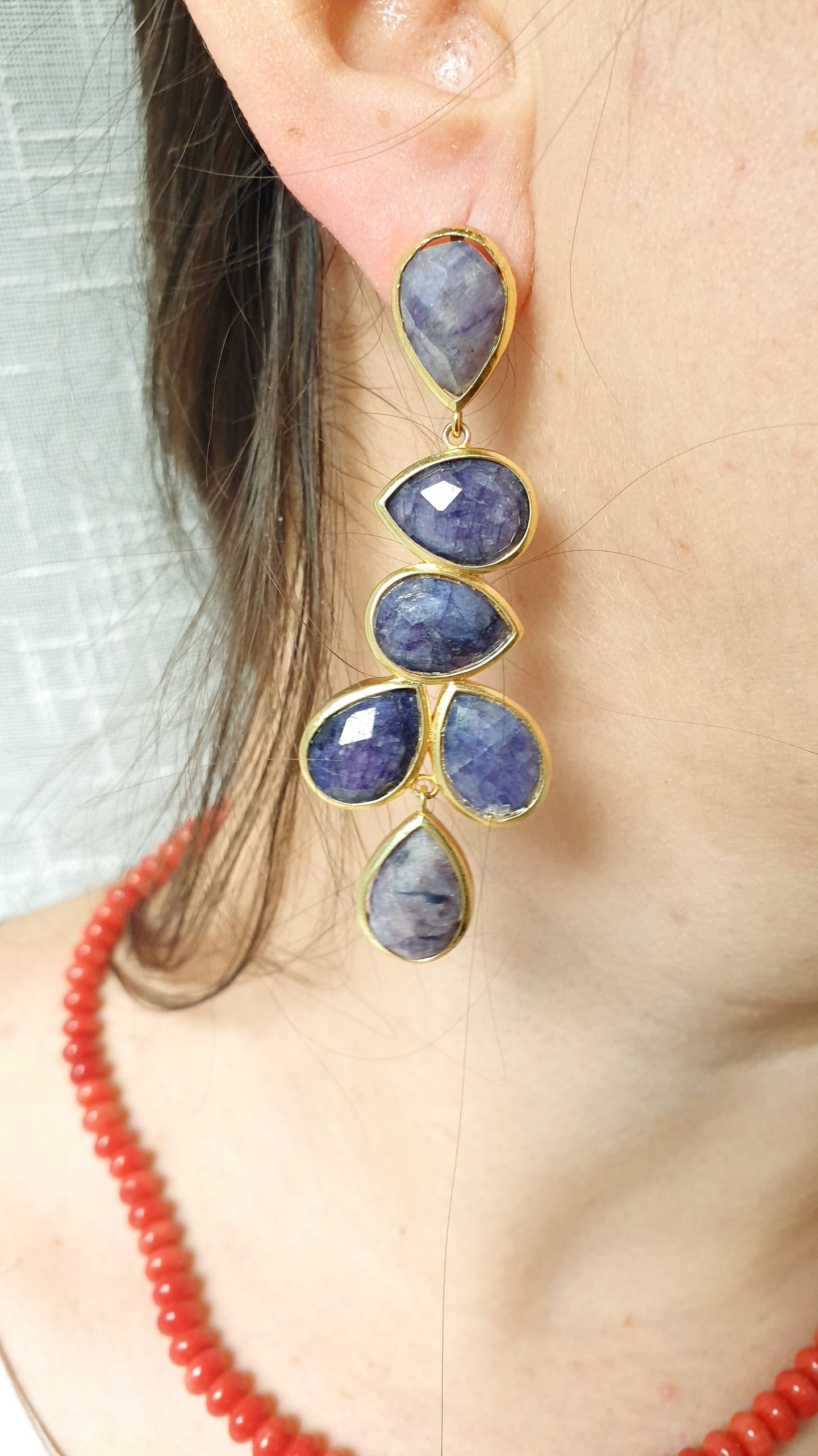 Orecchni in ottone con lapis