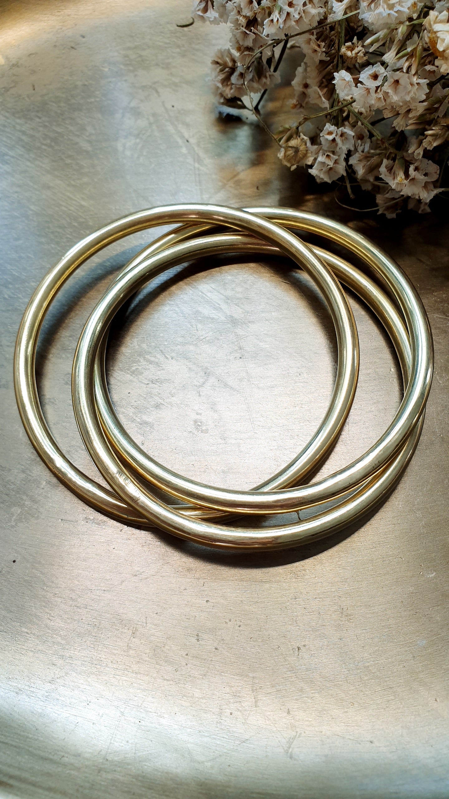 Bracciali in ottone tris