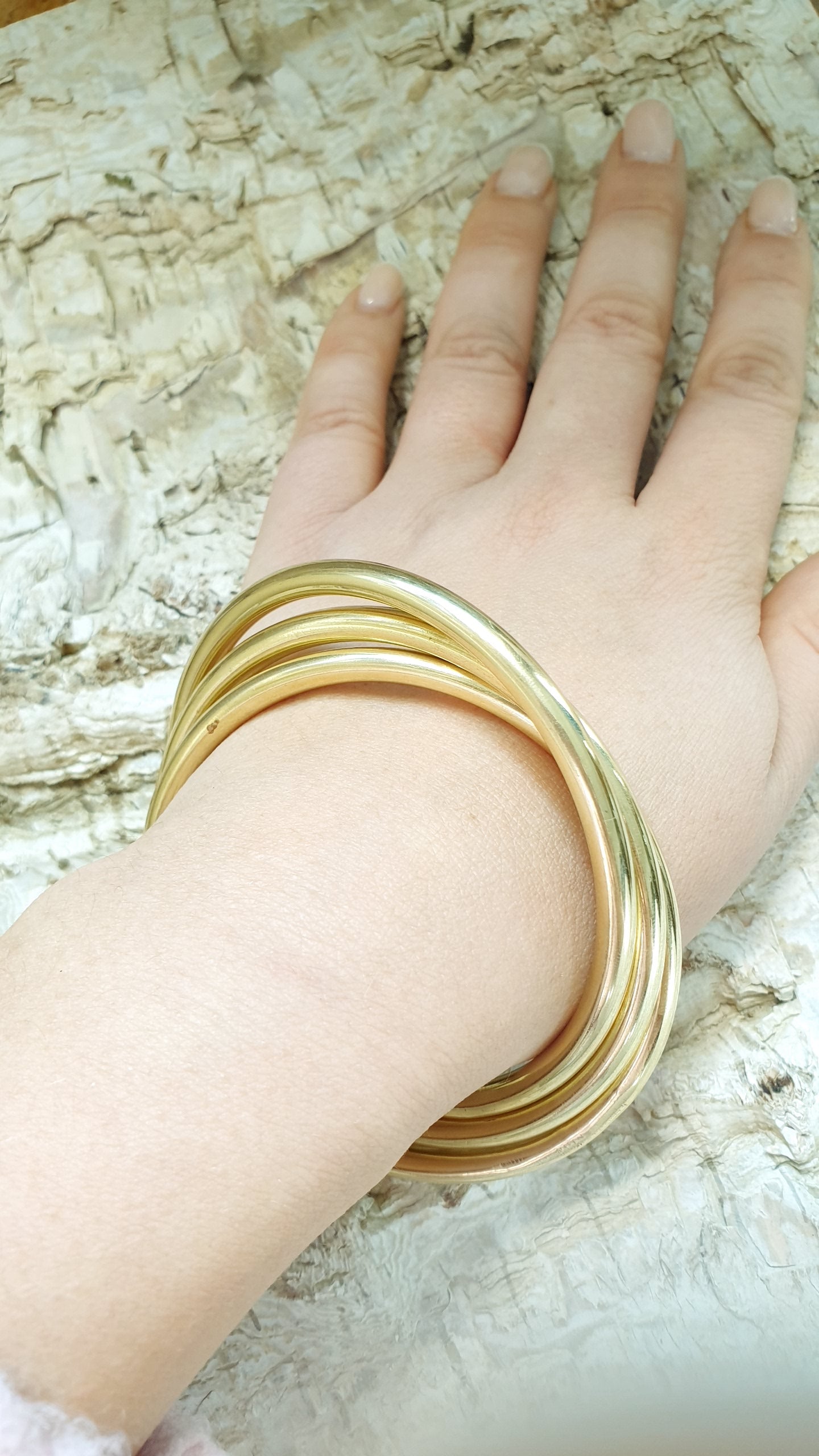 Bracciali in ottone tris