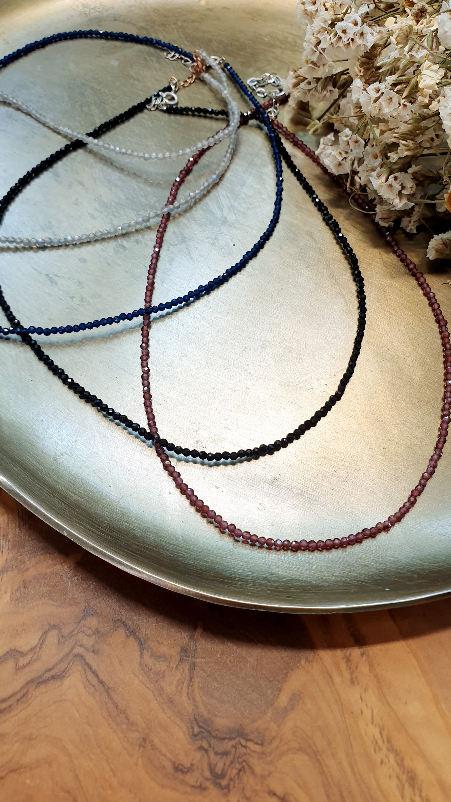 Girocollo in argento con pietre dure