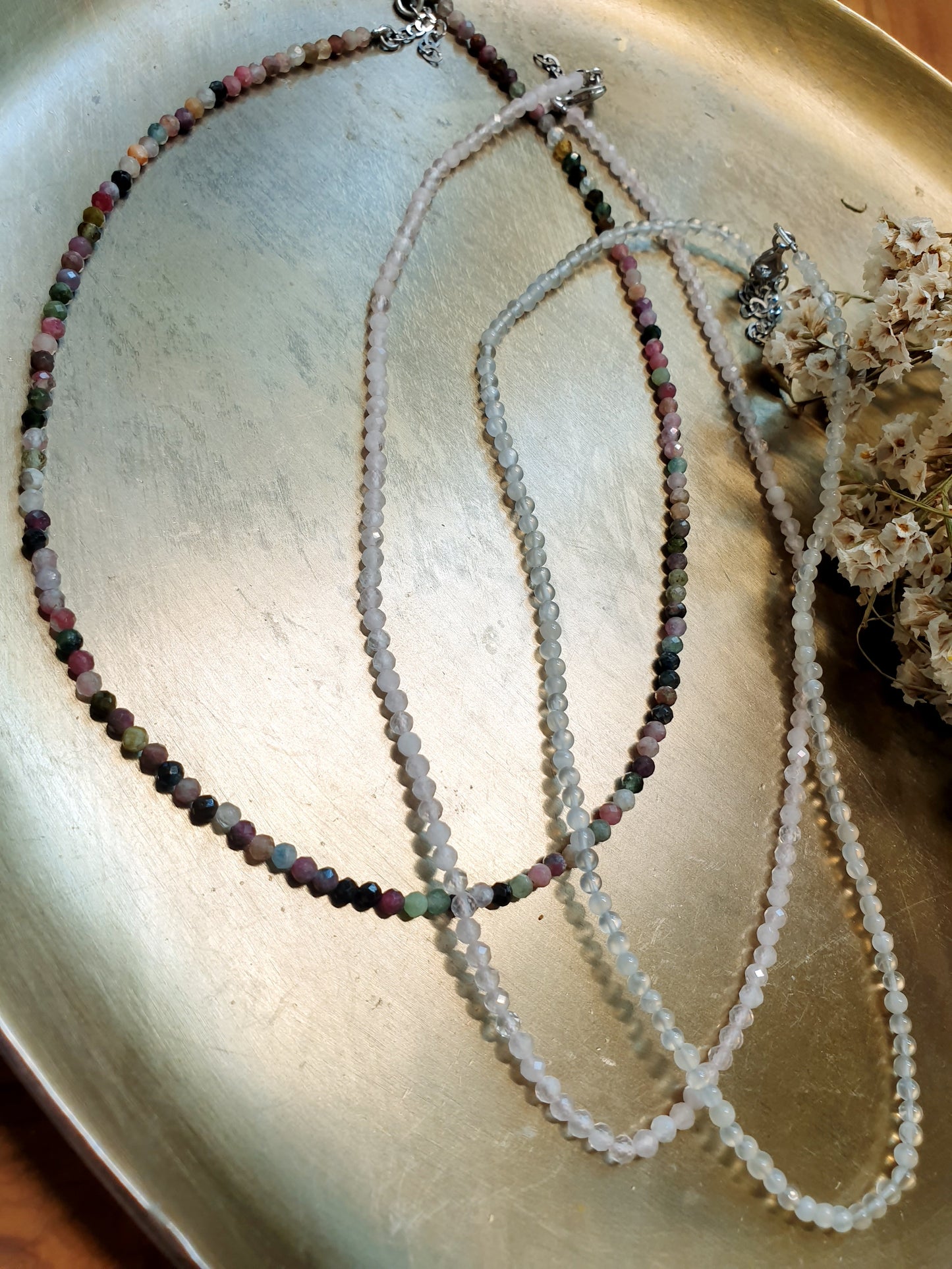 Girocollo in argento con pietre dure