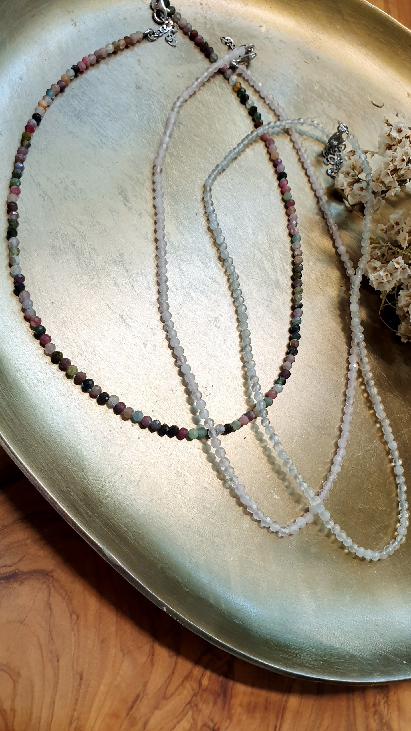 Girocollo in argento con pietre dure