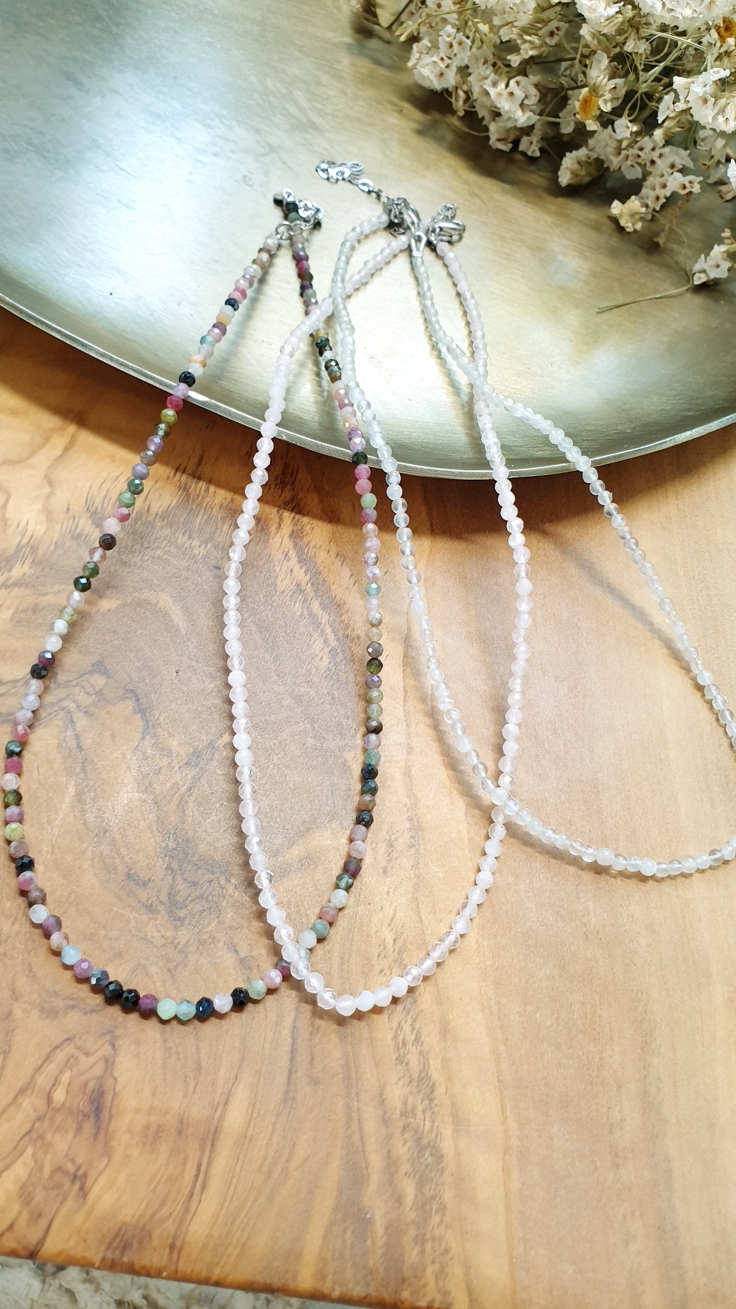 Girocollo in argento con pietre dure