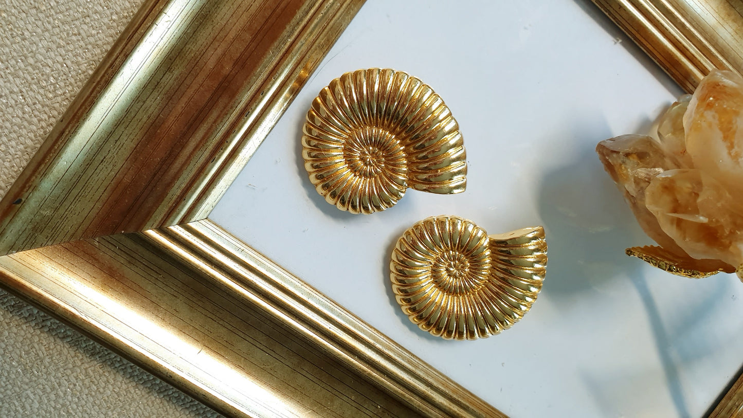 Orecchini a forma di ammonite