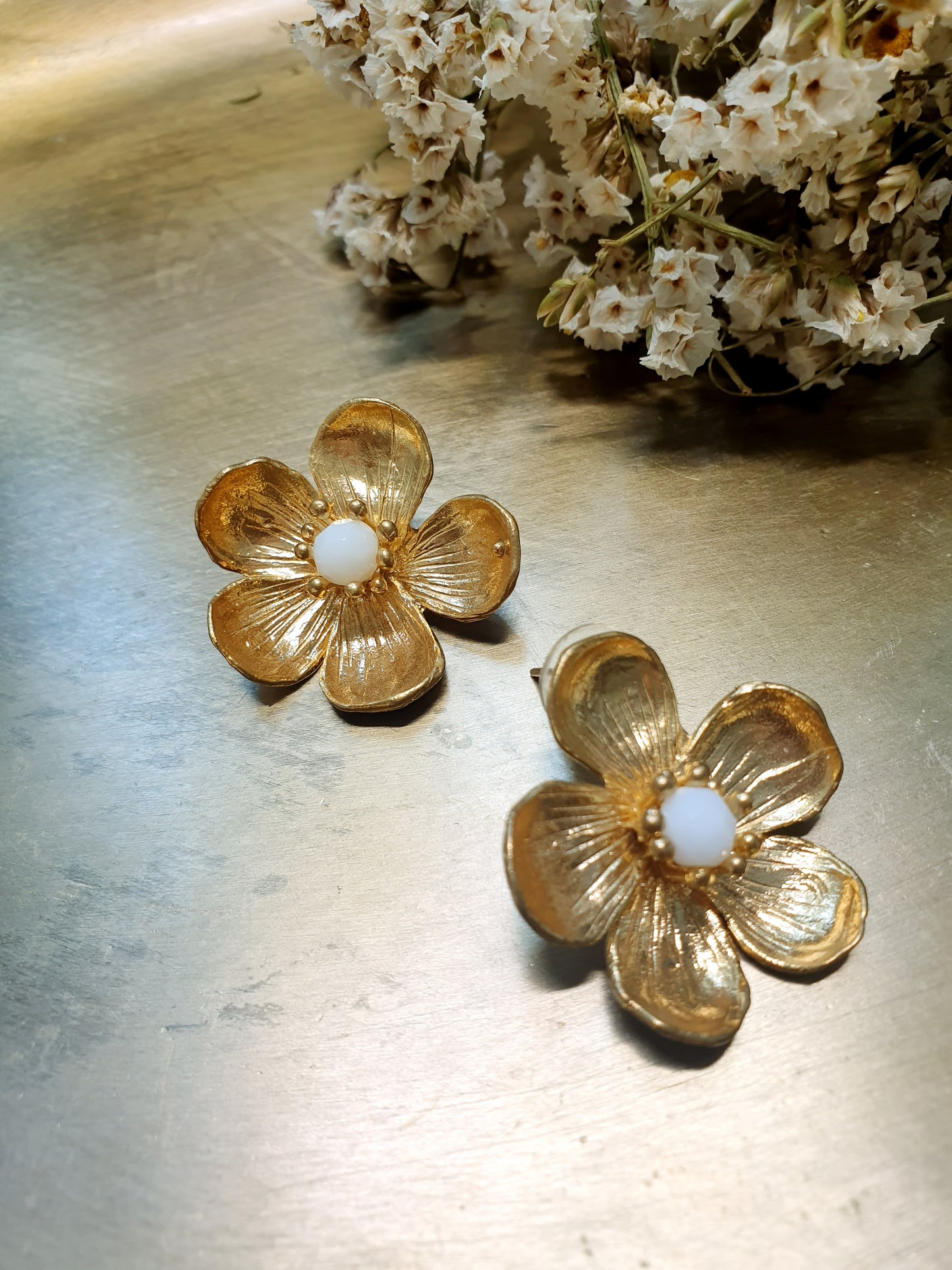 Orecchini in ottone con agata