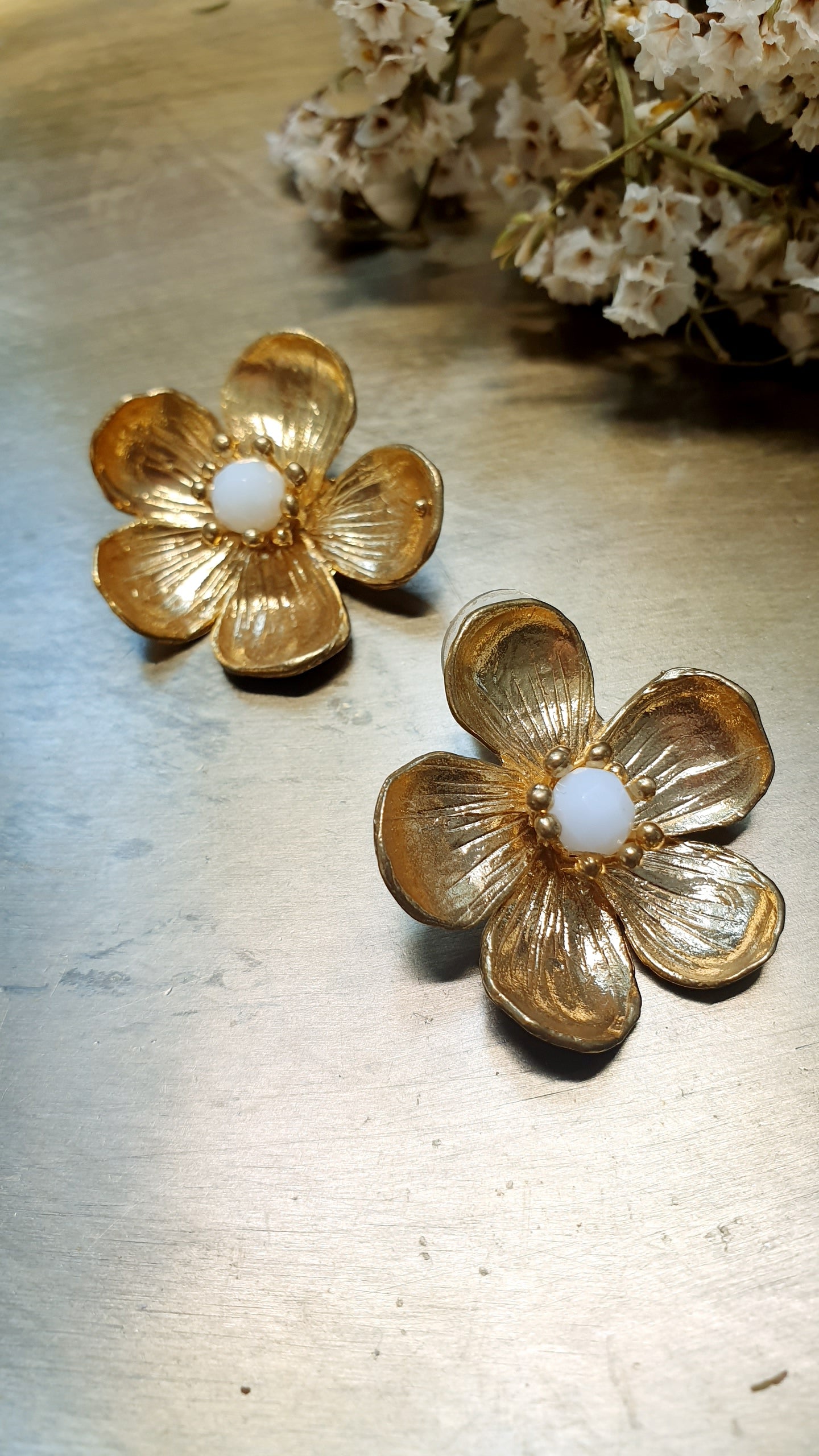 Orecchini in ottone con agata