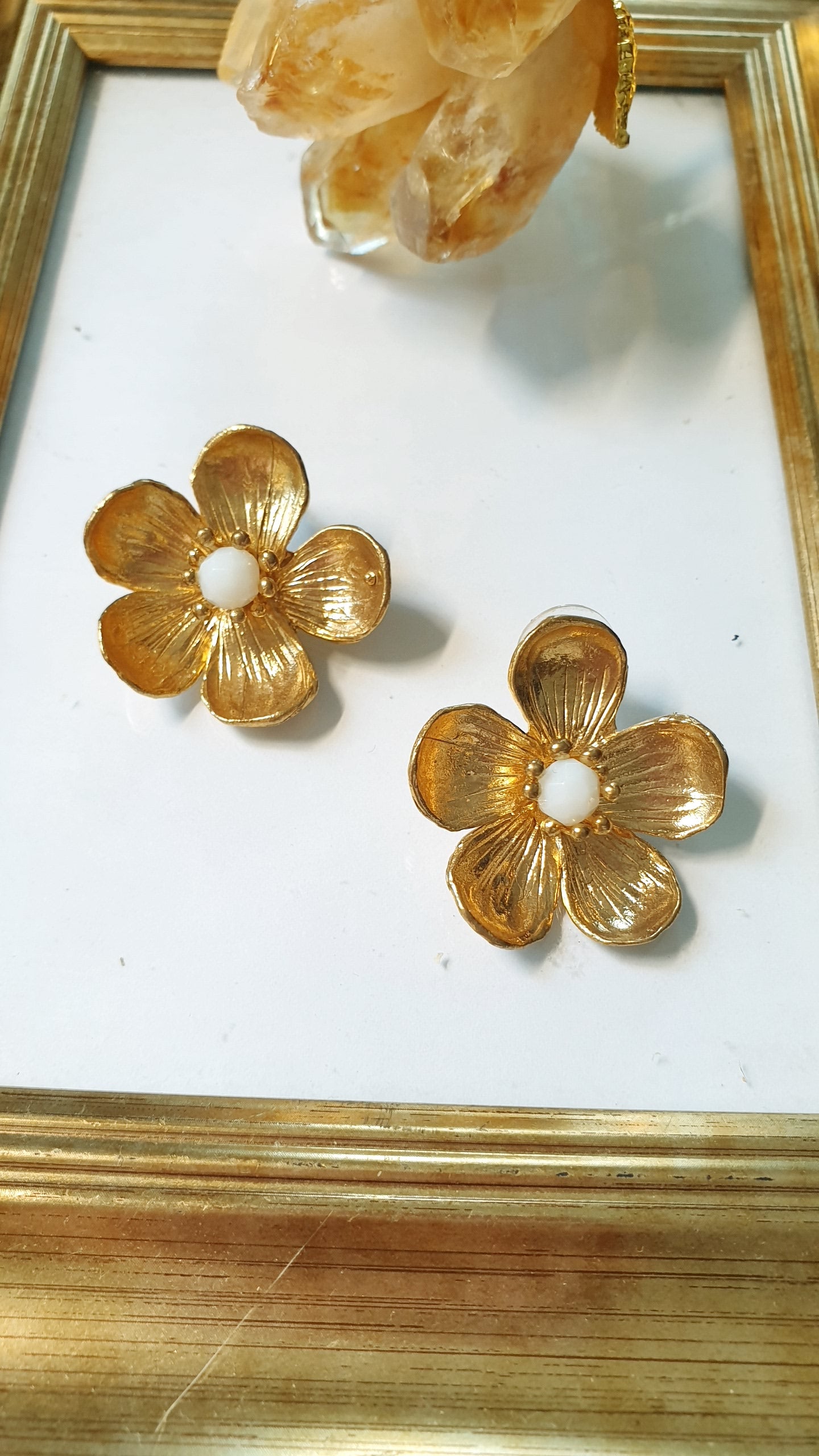 Orecchini in ottone con agata