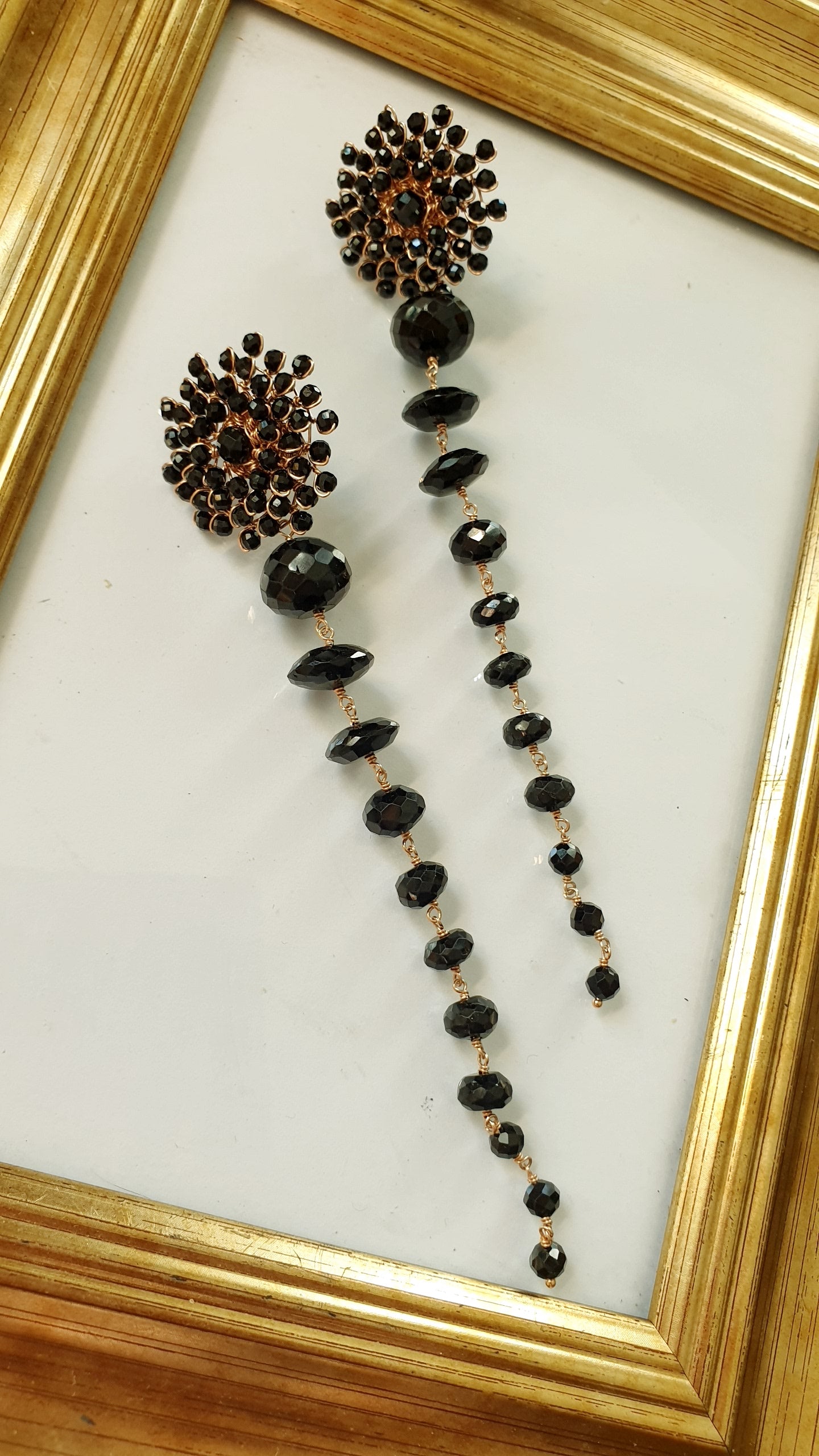 Spettacolari orecchini in argento e spinello