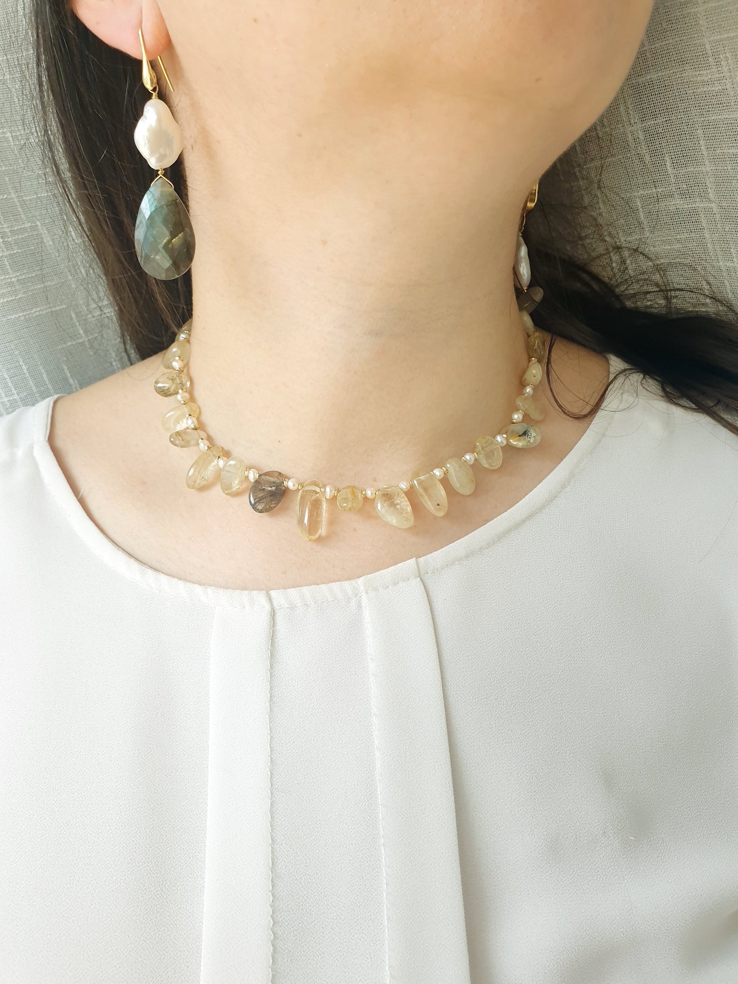 Collana quarzo tormalinato