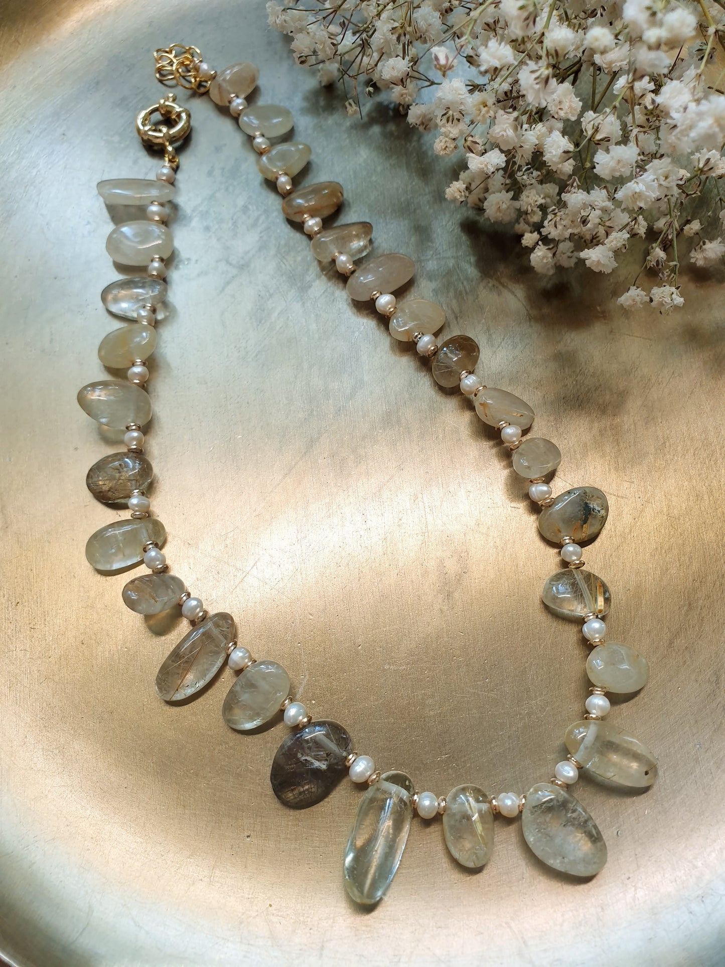 Collana quarzo tormalinato