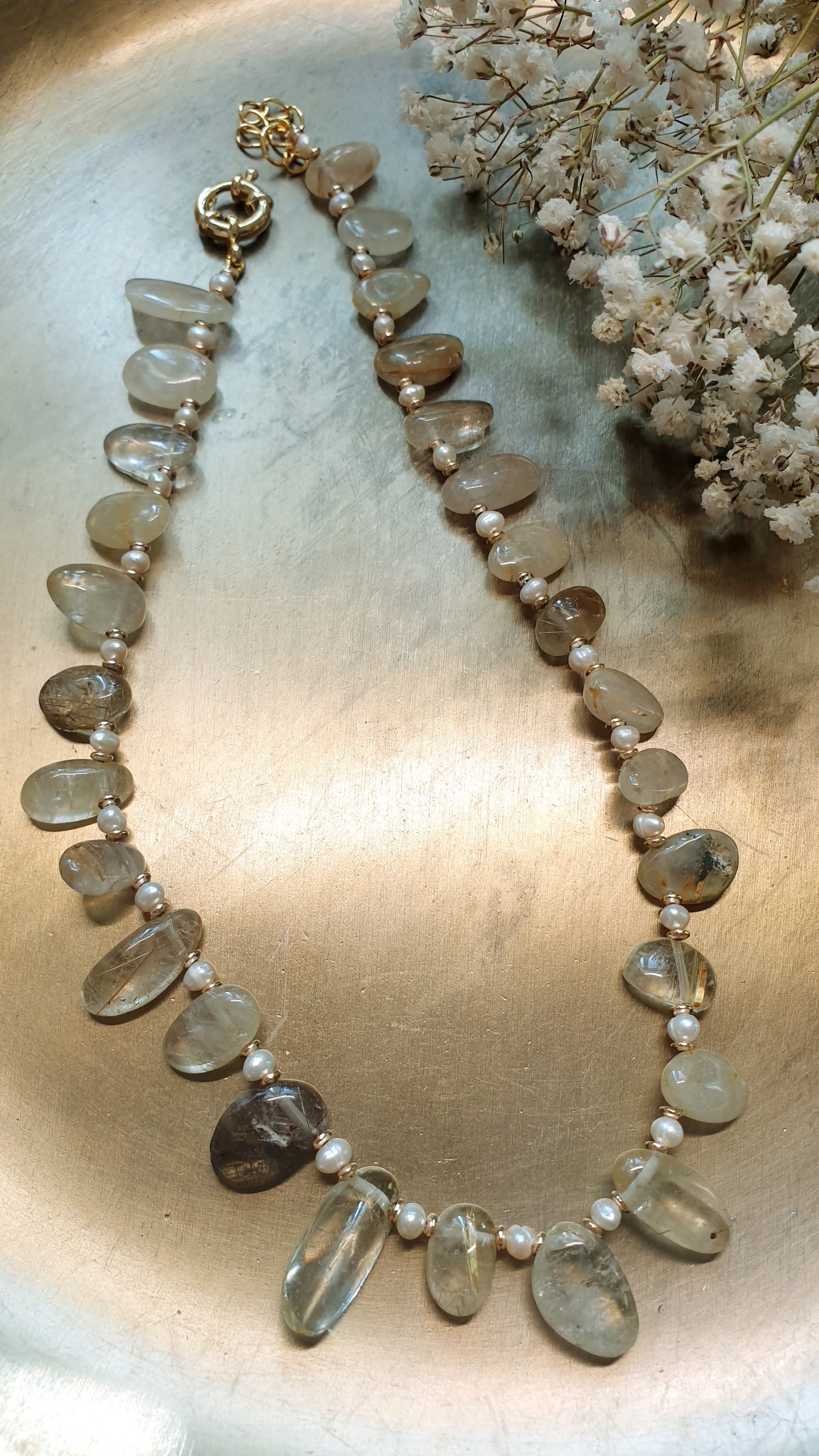 Collana quarzo tormalinato