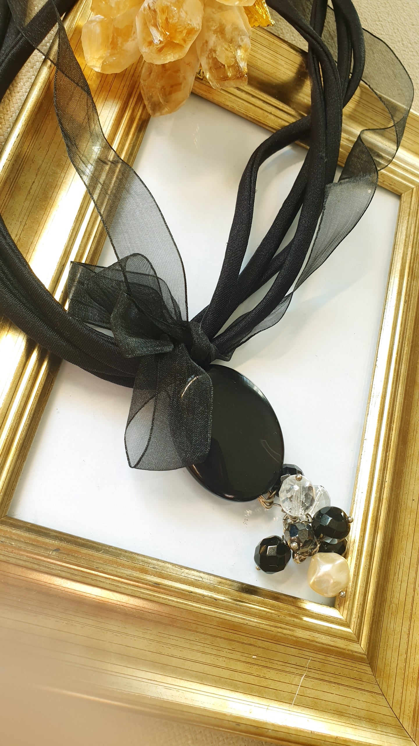 Collana con onice e perle