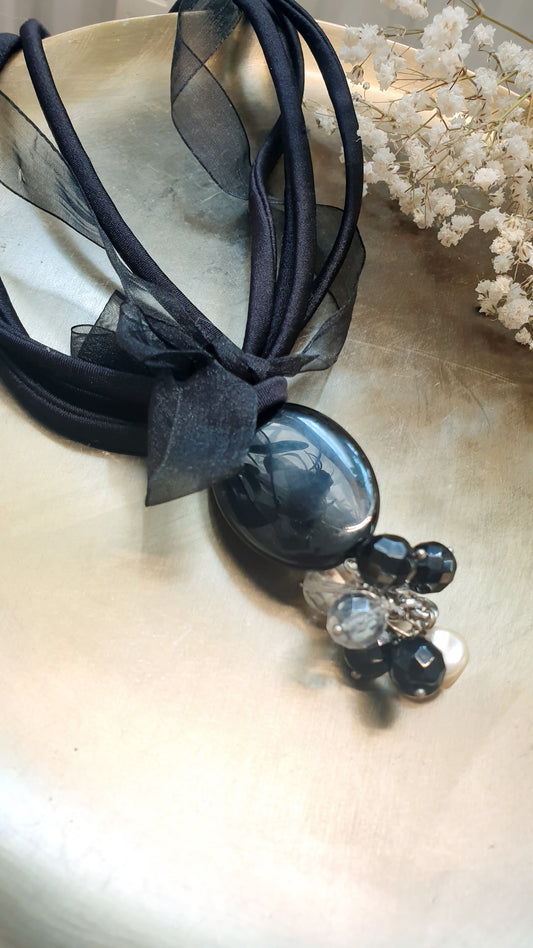 Collana con onice e perle