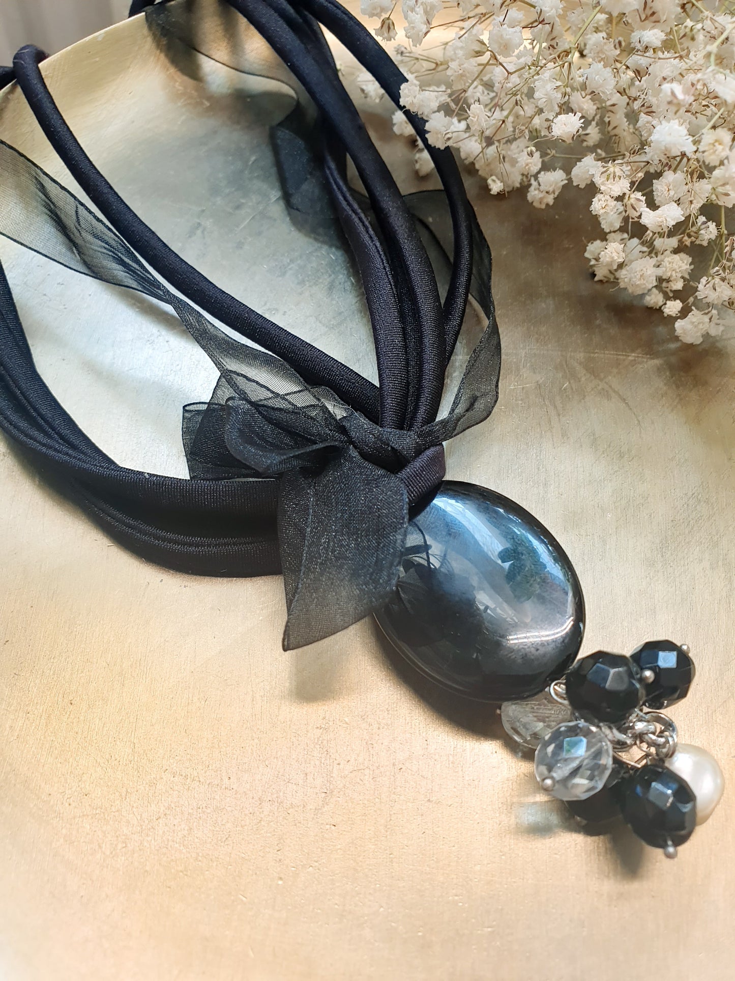Collana con onice e perle