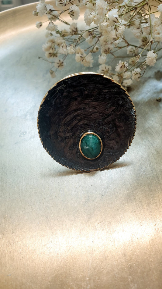 Grande anello in ottone regolabile