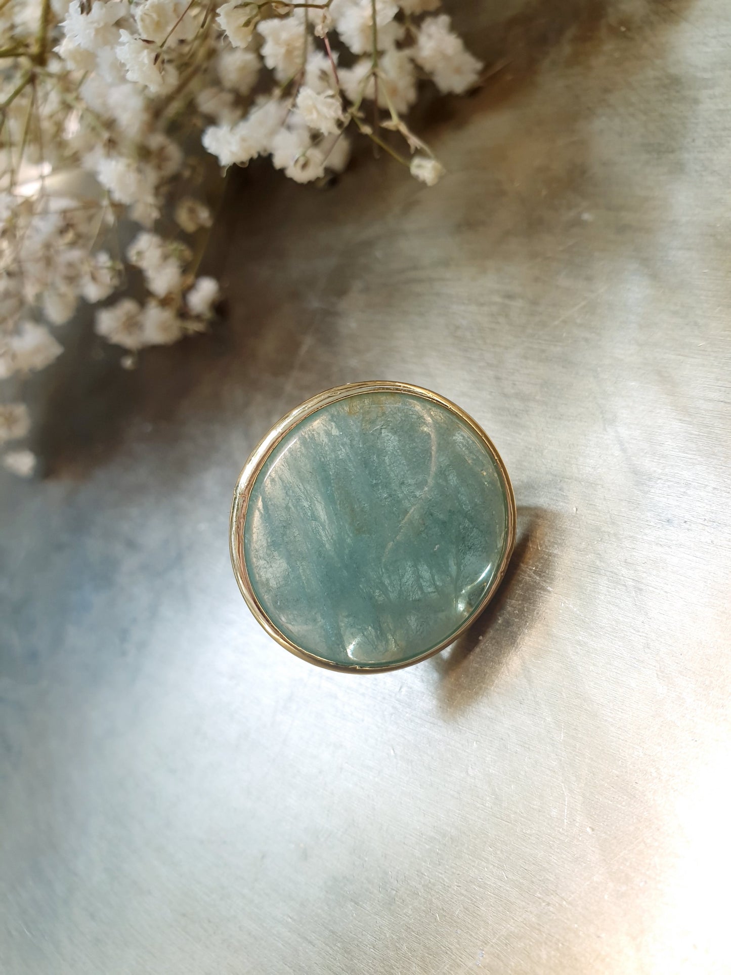 Anello in bronzo con avventurina