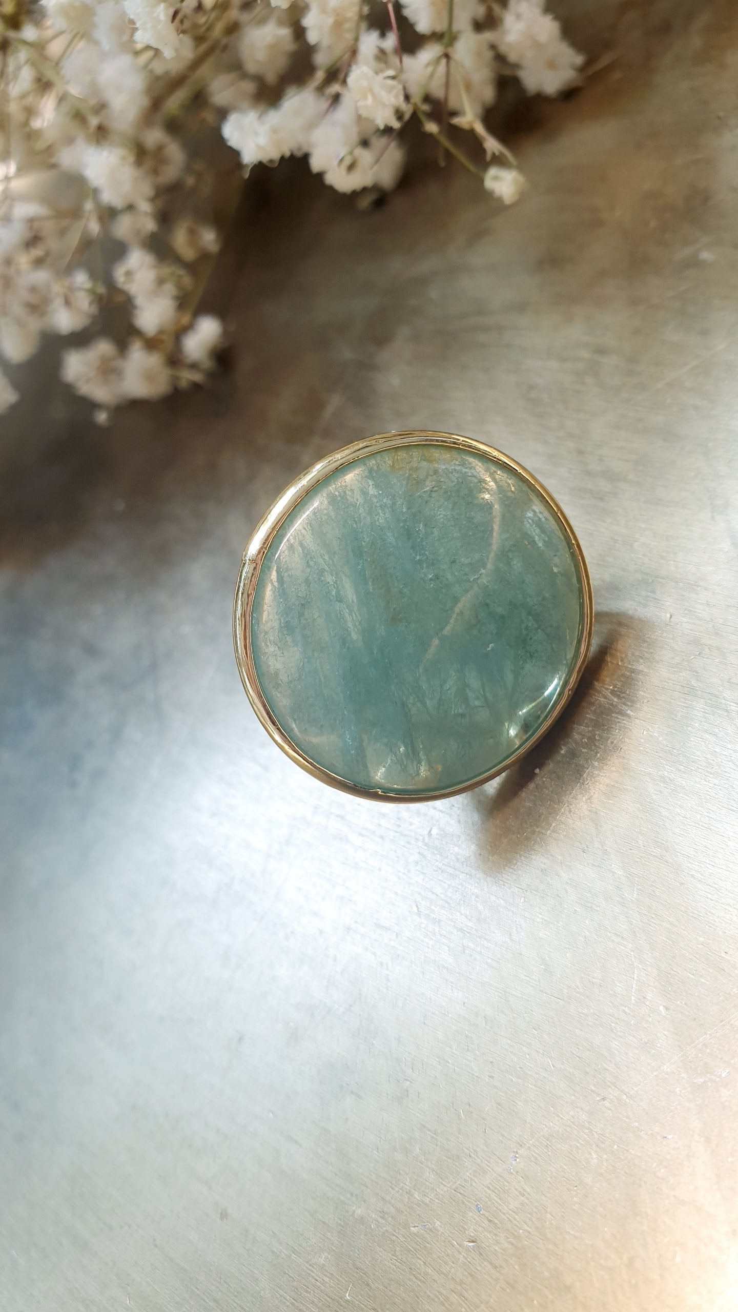 Anello in bronzo con avventurina