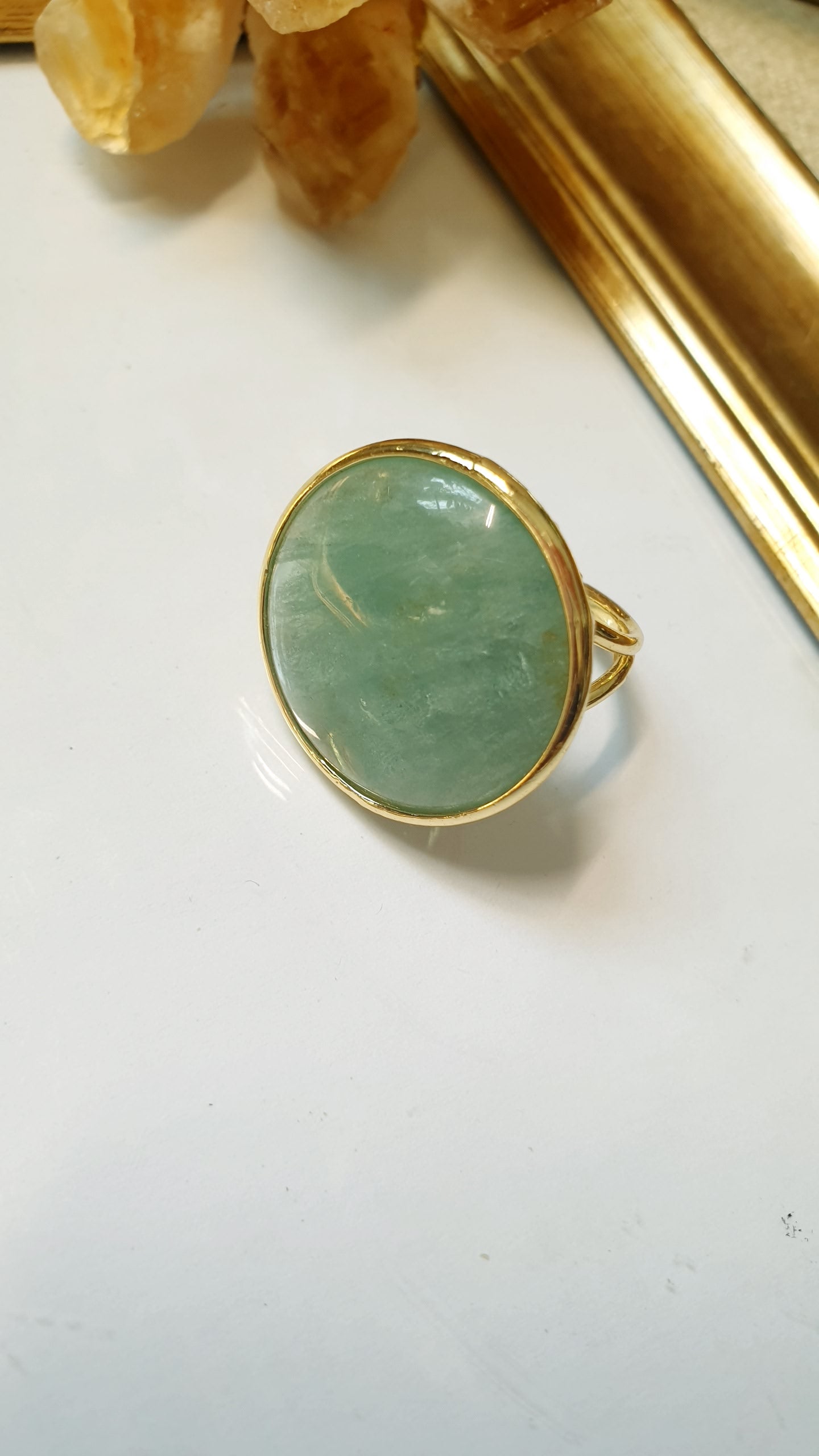 Anello in bronzo con avventurina