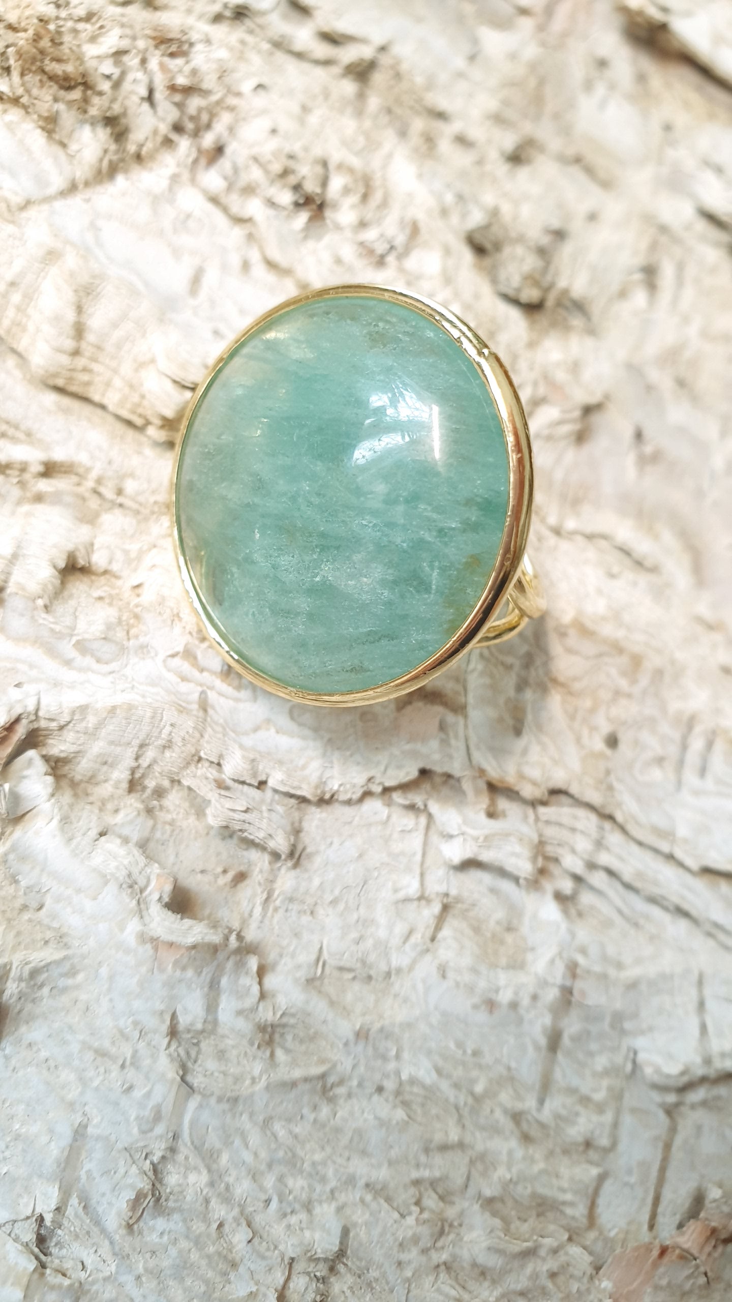 Anello in bronzo con avventurina
