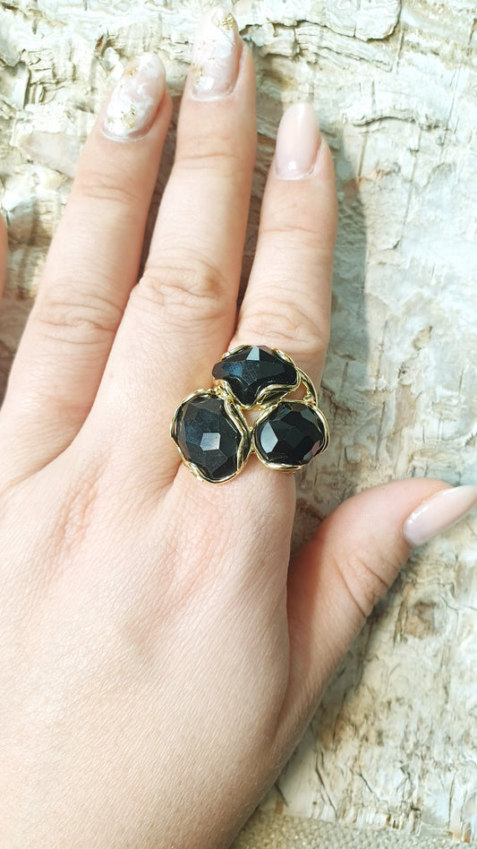Anello in bronzo con onice