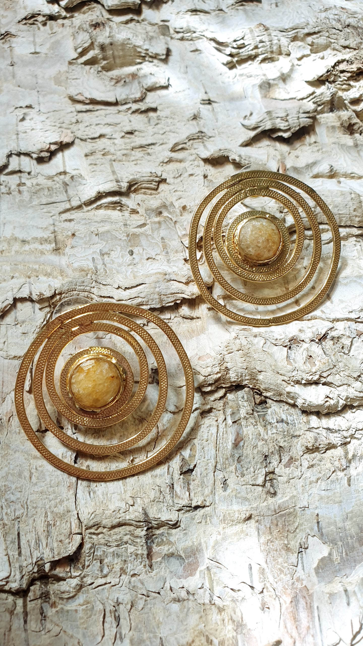 Orecchini in ottone con agata