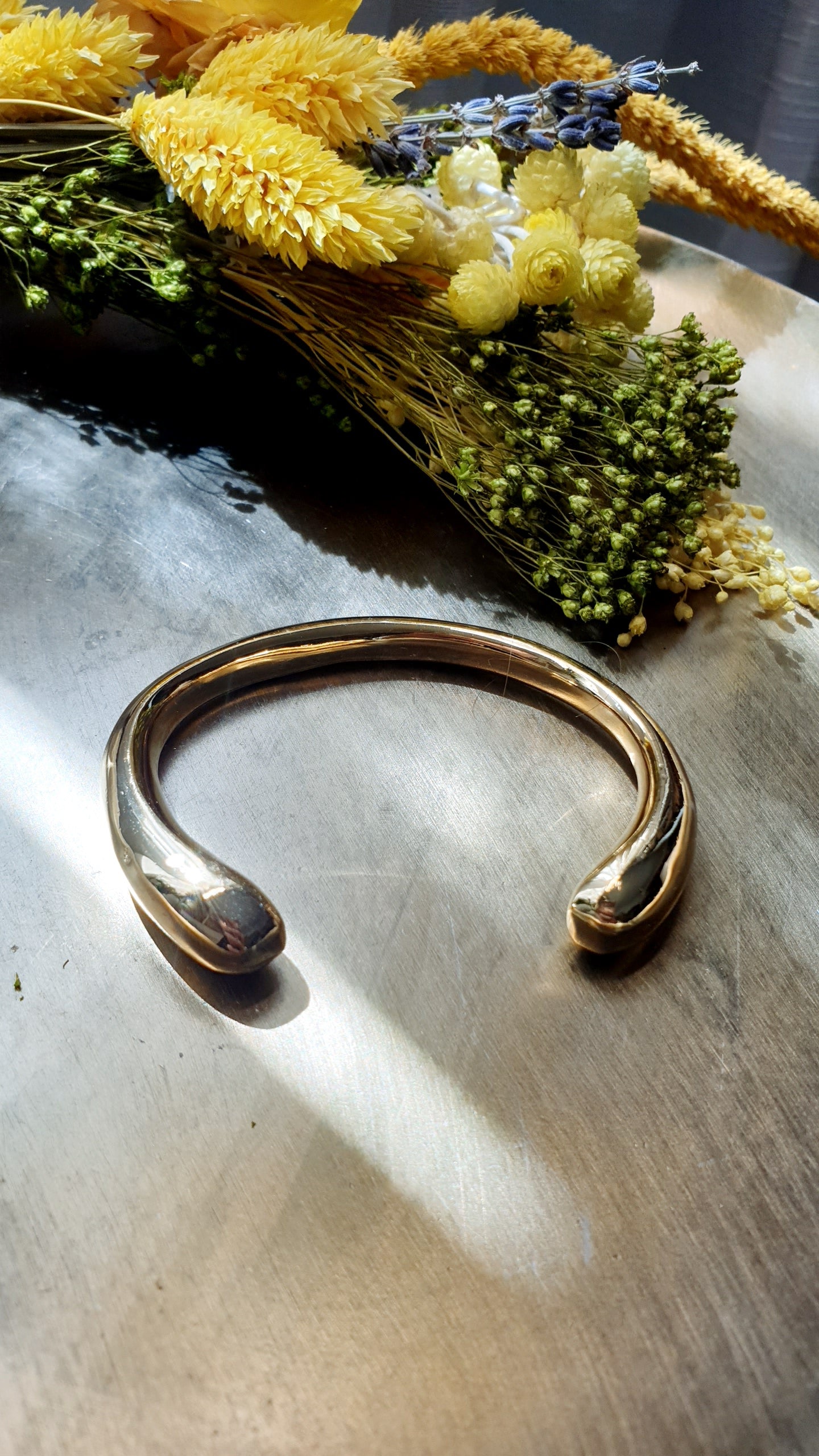 Bracciale fascia in ottone