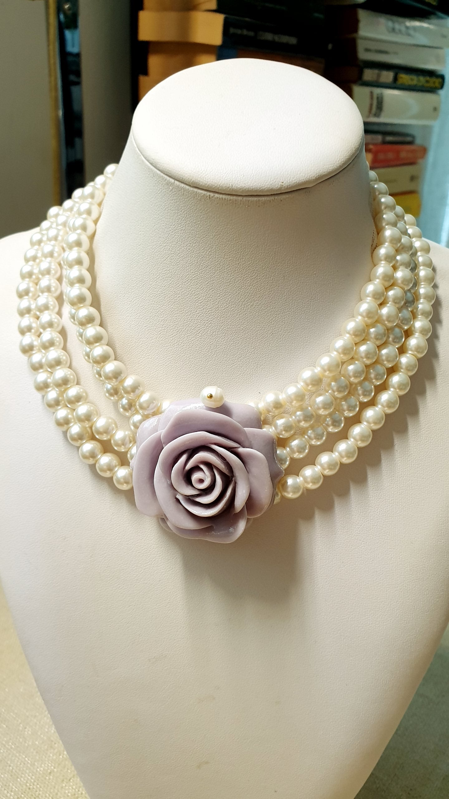 Chocker perle e rosa