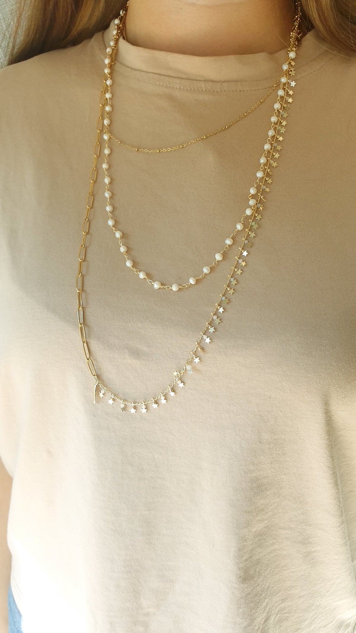 Collana lunghissima cm. 200 a catena con perline viola
