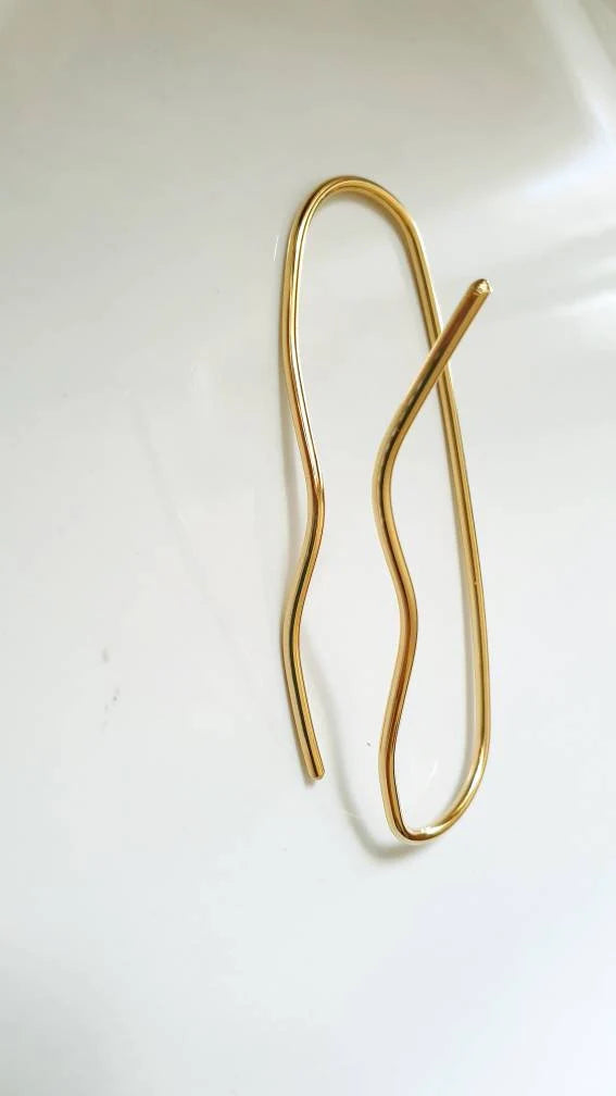 Bracciale Onde mini per mani in filo placcato oro
