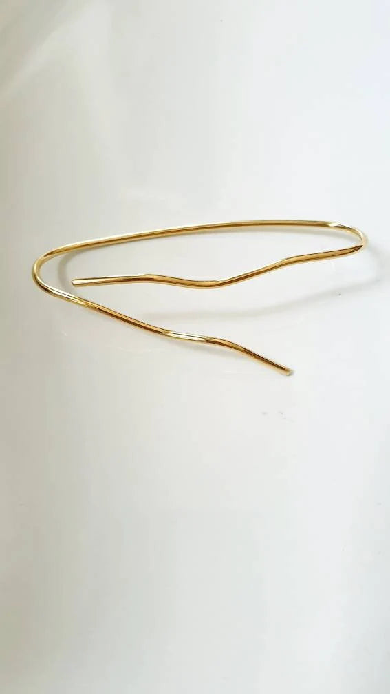Bracciale Onde mini per mani in filo placcato oro