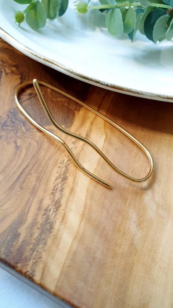 Bracciale Onde mini per mani in filo placcato oro
